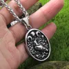 Collane con ciondolo Never Fade Wicca Triple Moon Goddess Viking Jewelry Odin Raven Amulet Pentagram Wiccan Pagan Collana Uomo Donna