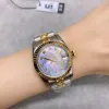 2023 Aço Dois Tons Púrpura Sheel Diamante Dial 31mm Mecânico Automático Relógios de Pulso Femininos Pulseira Jubileu Safira Movimento Relógios Femininos