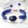 Strand Natuurlijke Lapis Lazuli Healing Kralen Armbanden Voor Mannen Handgemaakte Charm Stone Vrouwen Yoga Meditatie Sieraden