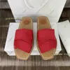 Slipare sommarkvinnor tofflor lägenheter toffel kvinna woody mules sandaler cross band canvas damer glider designer flip flops kvinnor glider pantoufles san j230520