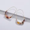 Hoop Earrings Anthropology Crescent Moon Leopard Resin Board For Women Classic Designer Inspired Chic Jewelry Wholesale