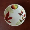 Plates American Vintage Ceramic Plate Nordic Modern Fabre's World Tableware Underglaze Western Dinner Home Decoration