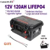 12V 120AH LIFEPO4 100AH ​​RV 모터 옥외 방수 인버터 태양열을위한 BMS를 가진 충전식 리튬 배터리 200ah