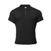 Polos pour hommes Muscleguys Man Fashion Polo Casual Fashion Plain Color Short Sleeve High Quality Slim Polo Shirt Men Fitness Polo homme 230518