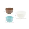 Bowls 3Pcs Salad Bowl -grade Save Space Drainage Nozzle Fall Protection Creative Colourful Fruit Tray Mixing Kitchen Supply