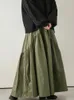 Skirts Summer Long for Women Fashion 2023 Casual Retro Pleated Skirt Solid Fishtail Black Korean Clothing 230519