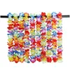 Decorative Flowers Wreaths Hawaiian Flower Garland Necklace Ha Leis Festive Party Artificial Silk Beach Drop Delivery Home Dhdzm