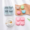 Cake Tools Little Bear Silicone Forms For Baking Decorating Tool With Lid Ice Cream Jelly Mold Baby Food Supplement Steamed Milk 230518