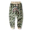 A Bathing A Ape new popular logo shark camouflage thin trousers loose fashion leisure men and women who pants