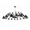 Chandeliers Personality Iron Chandelier Modern Office Industrial Wind Spider Nordic Living Room Dining Lights American Creative