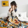 Dekens Noordse gooi deken 100% katoen zomer cool quilt single dubbele king size dekens zachte ademende sprei boho sofa handdoek 230518