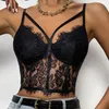 خزانات المرأة camis tube top top camisole البالغين الصلبة اللون الدانتيل جوفاء بلا أكمام عارية الذراعين الحزام قمم محصول الصيف camis 230519