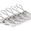 Hooks & Rails 5/10pcs Stainless Steel Wire Clips Po Towel Hanger Food Seal Clothespins Laundry Chip Clothline ClipsHooks