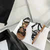 Luxury Designer Sandals slides Gladiator women Triomphe Cross Straps shoes Taillat Flats Calfskin Sandals Slippers Beach Flat Vegetal tan sandals shoes With Box