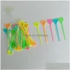 Vorken 50 stks/lot plastic cocktailfruit hart/muzieknota picks kinderen snack cake dessert vork feest accessoire drop levering home ga dhvhr