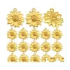 Collares pendientes 60 Unids Colgantes de Girasol Antiguos Encantos Aleación Vintage Flor Cuelga Para Diy Collar Pulsera Fabricación de Joyas Gota D Dhfi5