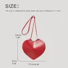 Marsupi Lady Peach Heart Shoulder Slim Bag per le donne Borse di design di lusso 2023 In PU Texture Small Casual wedding Sling 23519
