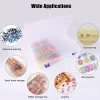 84 rutnät ZTP Målning ZTP Box Portable Seed Bead Organizer Case DIY Nail Art Plastic Container