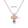 Naszyjniki wisiorek Moonmory 100 925 Srebrny chrześcijański podwójny krzyż Naszyjnik dla kobiety Rose Gold łańcuch Fine Jewelry 230519