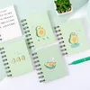 Pequeña bobina de dibujos animados fresca y creativa, minicuaderno con corazón de esta niña, bonito diario de bolsillo portátil con aguacate, libro grueso y delicado