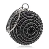 Evening Bags Circular Design Women Beading Party Wedding Day Clutch Diamonds Handle Ball Handbags Chain Purse 230427