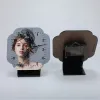 Sublimation MDF Holzfoto Frame Blinddruckmuster mit Uhr DIY Woodblock Print Weihnachtsgeschenke NEU FY5479 1026