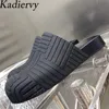 New Flat Slippers Men And Women Jelly Shoes Rubber Sandals Thick Sole Slides Woman Round Toe Bathroom Slippers Size EU 36-45 X230519