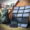 Allpowers 100W 18V 12V Taşınabilir Güneş Paneli Katlanabilir Güneş Pil Şarj Cihazı Dizüstü Bilgisayar Cep Telefonu Güç İstasyonu Seyahat Kampı
