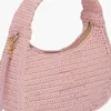 かぎ針編みの編組braidhobo underarm bagショルダーバッグクロスボディハンドバッグショッピング女性ハンドバッグ財布プレーンジッパーメッセンジャーファッションアルファベット調整可能なストラップ