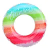 Floats Tubes Aufblasbarer Regenbogen-Schwimmring Kinderschwimmbecken P230519