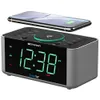 Emerson wekkerradio en draadloze oplader met Bluetooth, compatibel met iPhone XS Max XR XS X 8 Plus, 10W Galaxy S10 plus S10E S9, AL