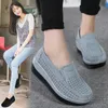 Scarpe eleganti WIENJEE Spring Platform Donna Flats Sneakers Pelle scamosciata Casual Slip On Heels Creepers Mocassini 23519