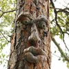 庭の装飾の木の顔の装飾装飾老人の老人ハガーのしかめっ面楽しいヤードアートクリエイティブプロップハロウィーンイースターガーデン230518