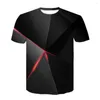 Men's T Shirts Men's The Latest 2023 Summer T-shirt Colorful Striped Vortex Hypnotic Short Sleeves 3D Print Funny Oversized