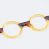 Солнцезащитные очки рамки дизайнерская марка винтажные круглые желтые очки рама для мужчин.