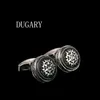 DUGARY Luxus-Hemdmanschettenknöpfe für Herren, Markenmanschettenknöpfe, Manschettenknöpfe, hochwertige runde Metall-Abotoaduras, Schmuck gemelos