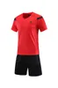 Outdoor T-Shirts Men's Soccer Referee Soccer Suits Short Sleeve Umpire Jersey Shorts Sets Football Rofessional Competition Training Tracksuit 230518