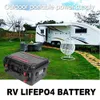 12V 120ah lifepo4 100ah Batería de litio recargable 200AH con BMS para motor RV Inversor solar impermeable al aire libre