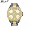 MISSFOX eternity V305 Hip hop Fashion Mens Watches 51MM CZ Diamond inlay Multi Dial Quartz Movement Men Watch Iced Out Diamonds Be237x