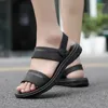 Sandals Summer Two-Wear Breathable For Men Outdoor Fashion Casual Beach Shoes Comfortable Soft Elastic Non-slip Male Slippers