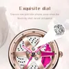 Kvinnors klockor Women Fashion Wristwatch Quartz Watch Top Brand Waterproof Helt med lysande hjulspinn 9004 230519