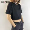 Womens TShirt Bold Shade Y2K Indie Aesthetic Goblincore Camisetas Manga Curta Unicolor Borboleta Oca Out Crop Tops Estilo Grunge Mulheres Top 230518