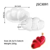 Cake Tools Heart Mousse Pastry Moulds Silicone Molds Valentines Day Rose Dessert Baking Kitchen Bakeware 230518