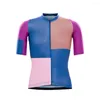 Racingjackor män cykeltröja kort ärm färgglada andningsbara cykelkläder kläder triathlon mtb maillot ropa ciclismo