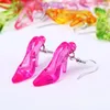 Dange oorbellen mode schoenen met hoge hakken acryl voor vrouwen creatief roestvrij staal verzilverde drop party sieraden