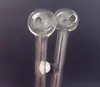 Оптовая стеклянная масляная труба трубки пирекса курящие трубки 15 см изогнутые водяные трубки бонга с различным балансировщиком