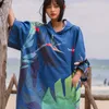 Nu -June Microfiber Change Bathrobe Cloak wetsuit Beach Poncho 수건 야외 흡수성 빠른 흡수 후드 서핑 목욕 타월