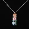Pendant Necklaces Utrend Charm Vintage Jewelry Luminous Glow Dark Flower Necklace For Women Glass Bottle Creativity Gift
