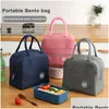 Lunch Boxes Bags Reusable Insated Bag Cooler Tote Box Pack Adt Kids Bento Thermal Food Container Bags Drop Delivery Home Garden Kitc Dhpfl