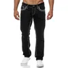 Mens Jeans raka män tvättade inget hål jean vår sommar pojkvän streetwear lös cacual designer long denim byxor byxor 230519